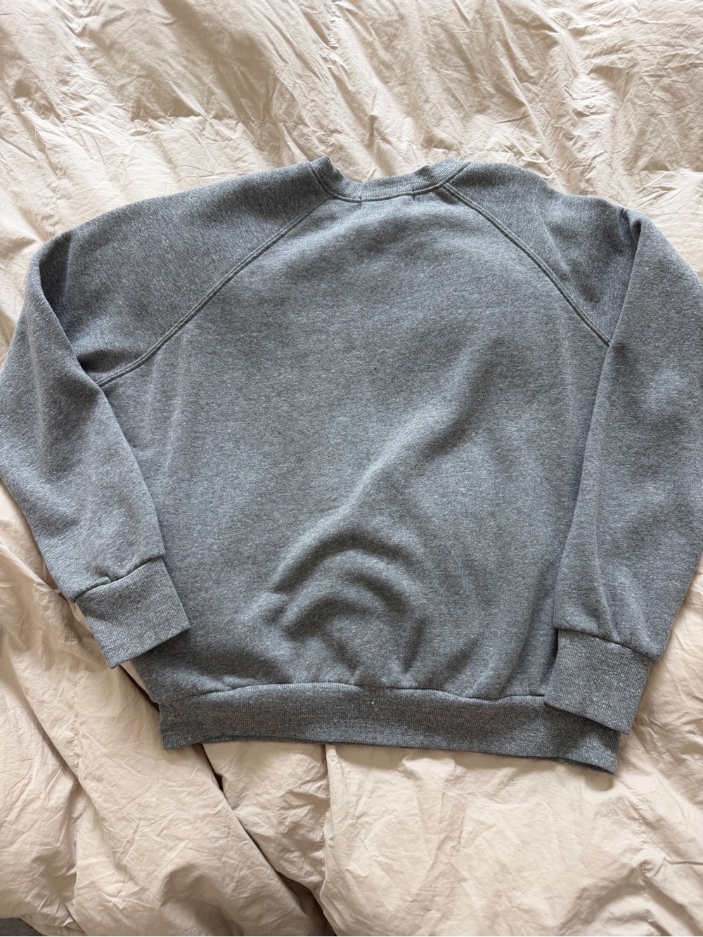 perfectwhitetee Women's Crewneck Sweatshirt in Heather Gray - Picture 3 of 5